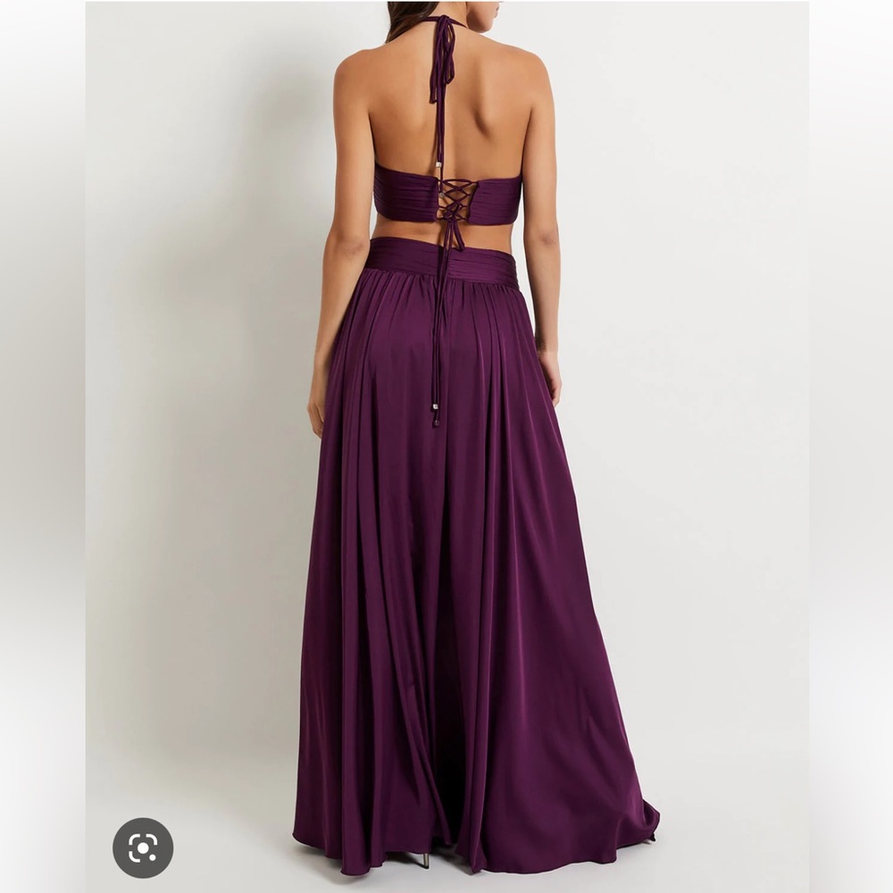 PatBO Sleeveless Cut Out Gown Deep Purple Sz 4 NWT! - Picture 4 of 6
